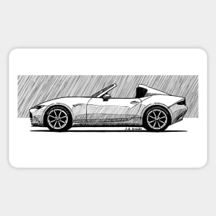 Ballpen drawing of the Roadster Fastback version of the iconic japanese roadster Magnet